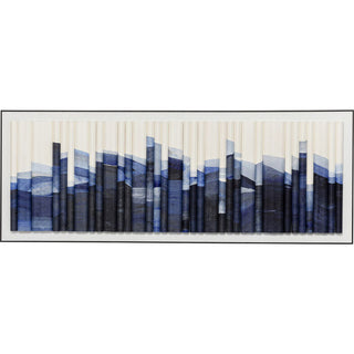 Framed Picture Shadow Skyline Blue 160x60cm KARE MIAMI