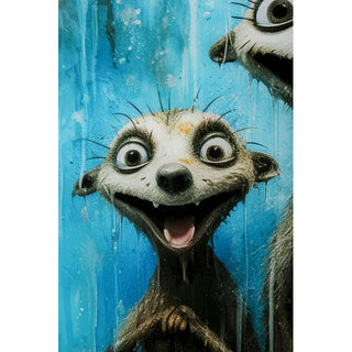 Glass Picture Singing Meerkats 60x80cm KARE MIAMI