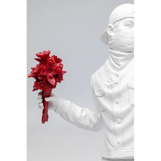 Deco Figurine Street Art Bouquet White 67cm - DEKOR