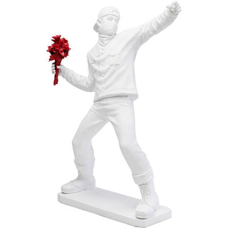 Deco Figurine Street Art Bouquet White 67cm - DEKOR