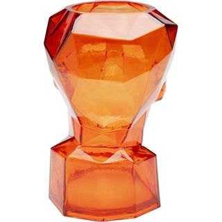 Vase Prisma Face Orange 30cm - DEKOR