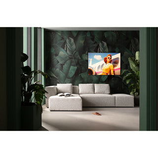 Framed Picture LED Jetset Lean Lady 120x80cm KARE MIAMI