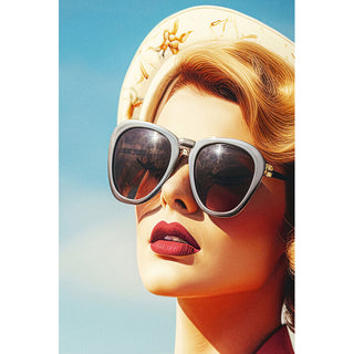 Framed Picture LED Jetset Pose Lady 120x80cm KARE MIAMI