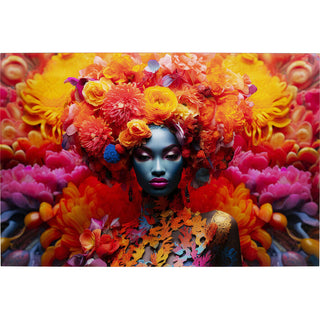 Glass Picture Flowers Dream Women 80x120cm KARE MIAMI