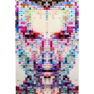Glass Picture Pixel Face 120x80cm KARE MIAMI