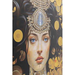 Glass Picture Art Nouveau Lady 3D 120x120cm KARE MIAMI