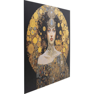 Glass Picture Art Nouveau Lady 3D 120x120cm KARE MIAMI