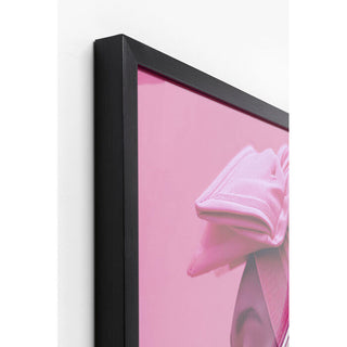Framed Picture LED Pink Woman 80x80cm KARE MIAMI
