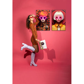 Framed Picture LED Fancy Blonde Lady 120x80cm - DEKOR