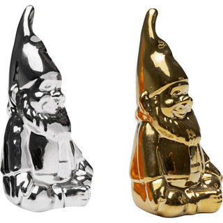 Salt and Pepper Shaker Gnome Silver/Gold (2/Set) KARE MIAMI