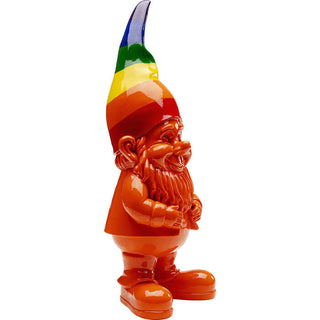 Deco Figurine Gnome Rainbow Orange 46cm KARE MIAMI