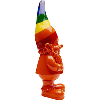 Deco Figurine Gnome Rainbow Orange 46cm KARE MIAMI