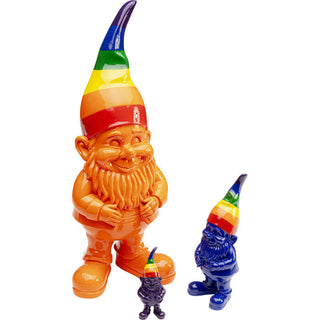 Deco Figurine Gnome Rainbow Orange 46cm KARE MIAMI