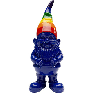 Deco Figurine Gnome Rainbow Blue 21cm KARE MIAMI
