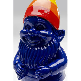 Deco Figurine Gnome Rainbow Blue 21cm KARE MIAMI