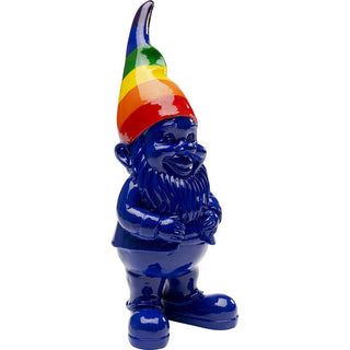 Deco Figurine Gnome Rainbow Blue 21cm KARE MIAMI