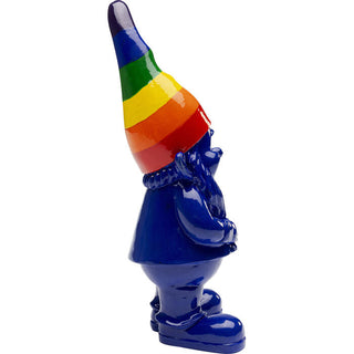 Deco Figurine Gnome Rainbow Blue 21cm KARE MIAMI