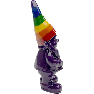 Deco Figurine Gnome Rainbow Purple 11cm KARE MIAMI