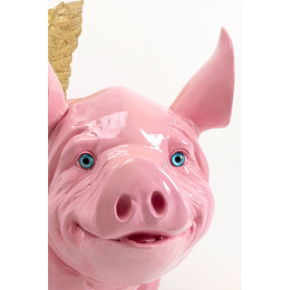 Deco Figurine Flying Pig Pink 79cm KARE MIAMI