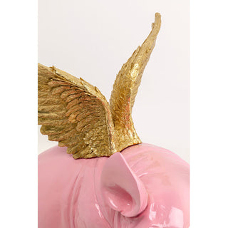 Deco Figurine Flying Pig Pink 79cm KARE MIAMI