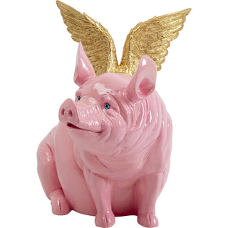 Deco Figurine Flying Pig Pink 79cm KARE MIAMI