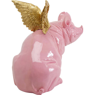 Deco Figurine Flying Pig Pink 79cm KARE MIAMI