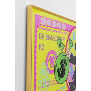 Framed Picture Graffiti Money 70x160cm KARE MIAMI