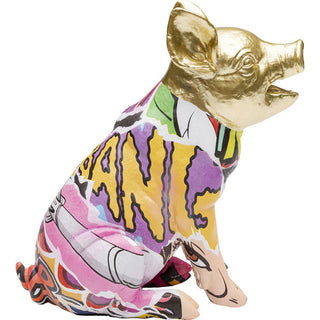 Deco Figurine Graffiti Pig 20cm KARE MIAMI