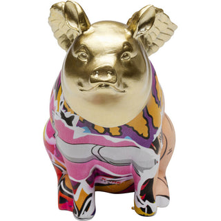 Deco Figurine Graffiti Flying Pig 16cm KARE MIAMI
