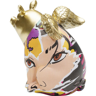 Deco Figurine Graffiti Flying Pig 16cm KARE MIAMI