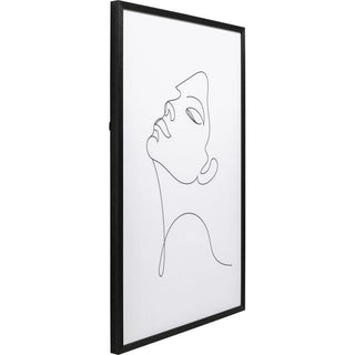 Framed Picture Drawing Lady 63x93cm KARE MIAMI