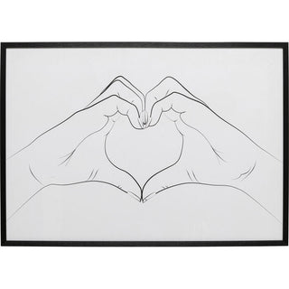 Framed Picture Heart Hands 103x73cm KARE MIAMI