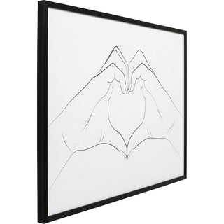 Framed Picture Heart Hands 103x73cm KARE MIAMI