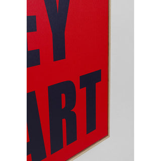 Framed Picture Need Money 80x80cm KARE MIAMI