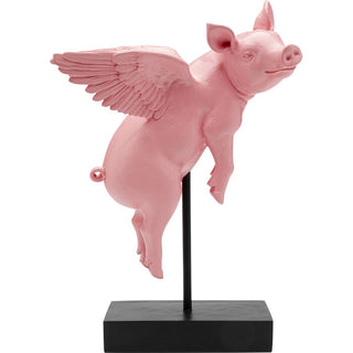 Deco Figurine Flying Pig Rose 29cm KARE MIAMI