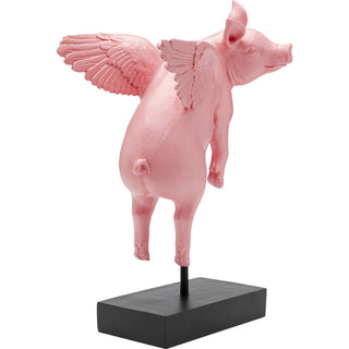Deco Figurine Flying Pig Rose 29cm KARE MIAMI
