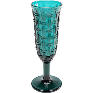 Champagne Glass Tissue Petrol 18cm KARE MIAMI