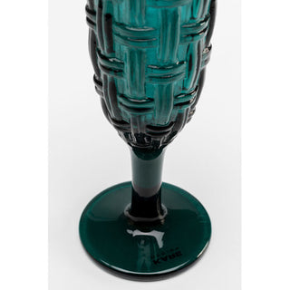 Champagne Glass Tissue Petrol 18cm KARE MIAMI