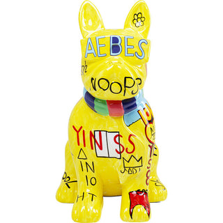 Deco Figurine Graffiti Dog Yellow 122cm - DEKOR