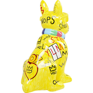 Deco Figurine Graffiti Dog Yellow 122cm - DEKOR