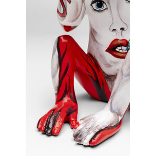 Deco Figurine Graffiti Monkey Red 39cm KARE MIAMI