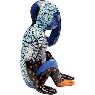 Deco Figurine Graffiti Monkey Blue 39cm KARE MIAMI