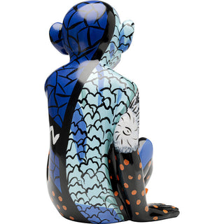 Deco Figurine Graffiti Monkey Blue 39cm KARE MIAMI