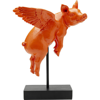 Deco Figurine Flying Pig Orange 29cm KARE MIAMI