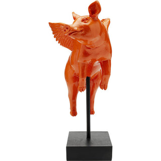 Deco Figurine Flying Pig Orange 29cm KARE MIAMI