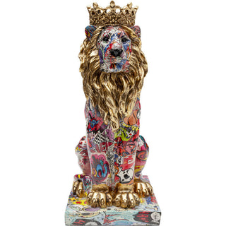 Deco Figurine Graffiti King Lion 29cm KARE MIAMI