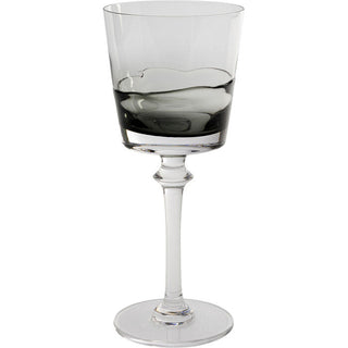 Red Wine Glass Mimi Grey 21cm KARE MIAMI