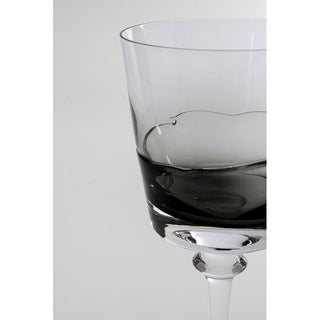 Red Wine Glass Mimi Grey 21cm KARE MIAMI