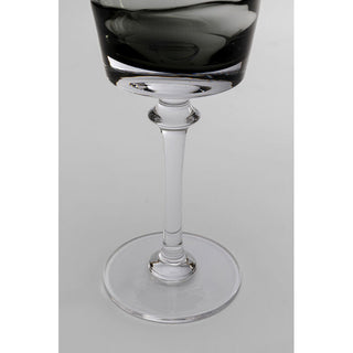 Red Wine Glass Mimi Grey 21cm KARE MIAMI