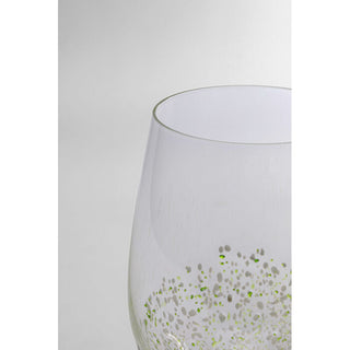 Wine Glas Confetti Green 24 cm KARE MIAMI